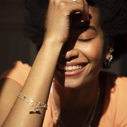 Daisy London - Isla Fossil Charm Bracelet - Silver