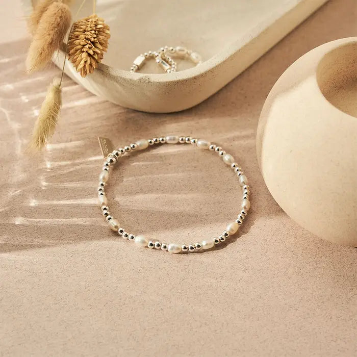 ChloBo - Cute Charm Pearl Bracelet - Silver