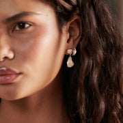 Daisy London - Shell Baroque Pearl Drop Earrings - Silver