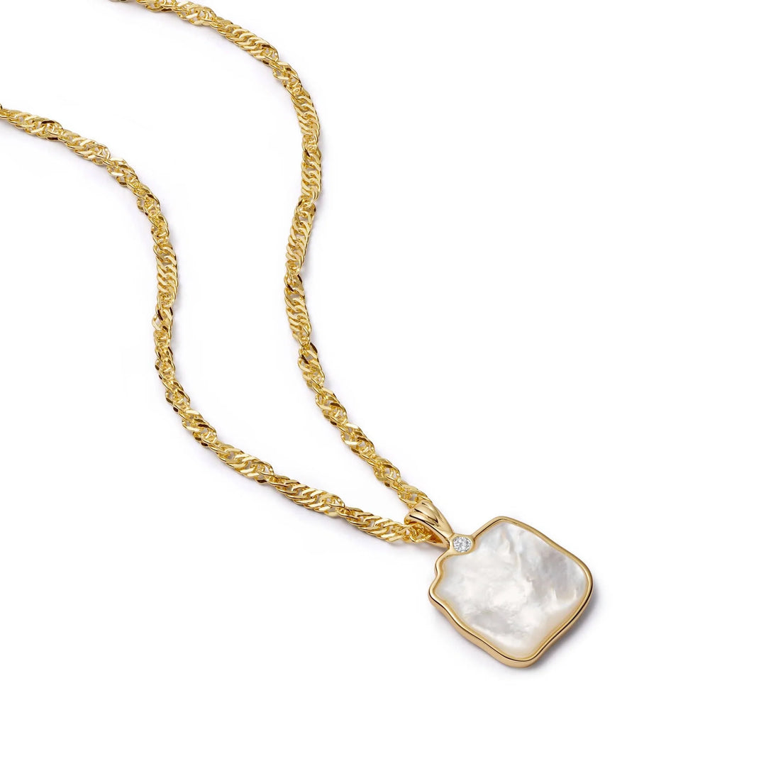 Daisy London - Organic Mother of Pearl Necklace - Gold