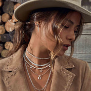 ChloBo - Moon & Star Bobble Necklace - Silver