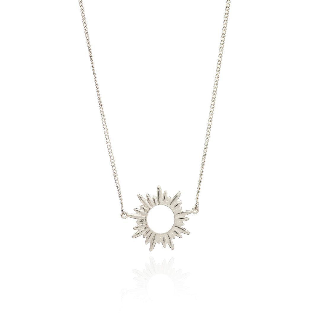 Rachel Jackson - Electric Goddess Mini Sun Necklace - Silver