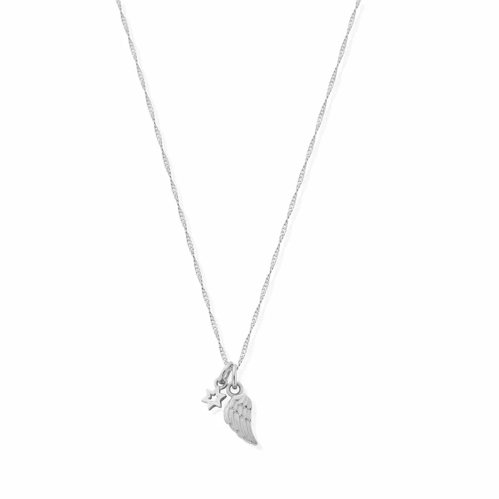 ChloBo - Tiny Twisted Rope Chain Guidance Necklace - Silver