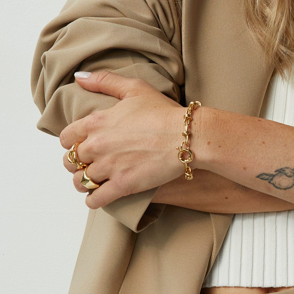 Daisy London - Polly Sayer Knot Chain Bracelet - Gold