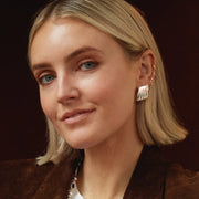 Daisy London - Polly Mini Wave Stud Earrings - Silver