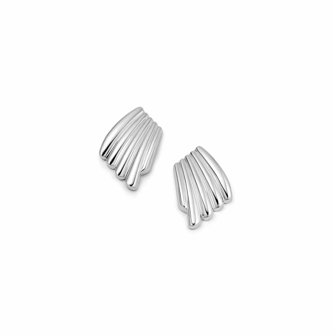 Daisy London - Polly Mini Wave Stud Earrings - Silver