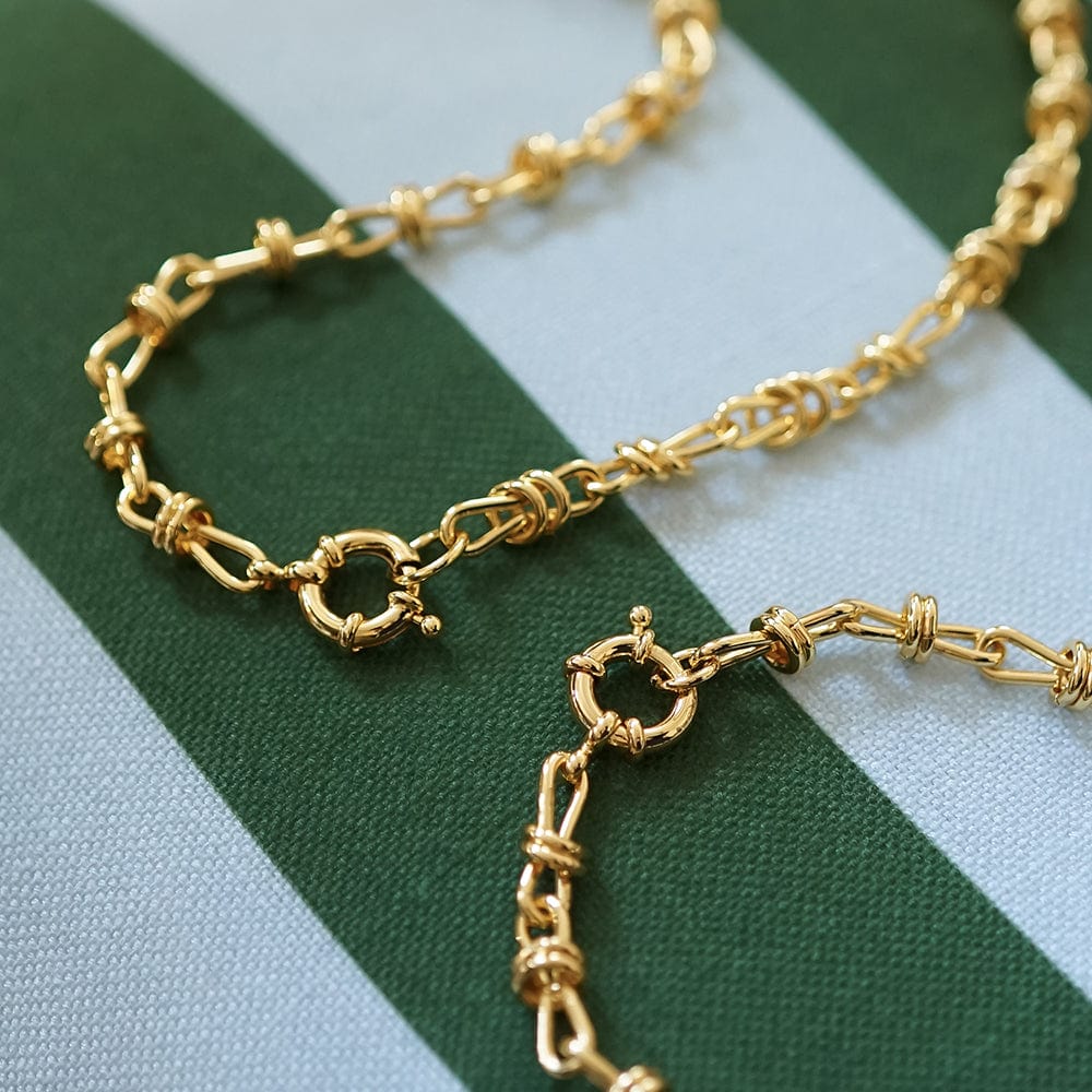 Daisy London - Polly Sayer Knot Chain Necklace - Gold