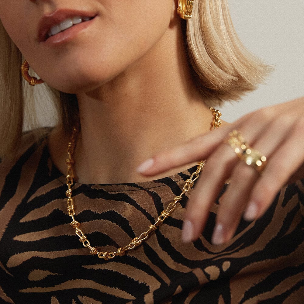Daisy London - Polly Sayer Knot Chain Necklace - Gold