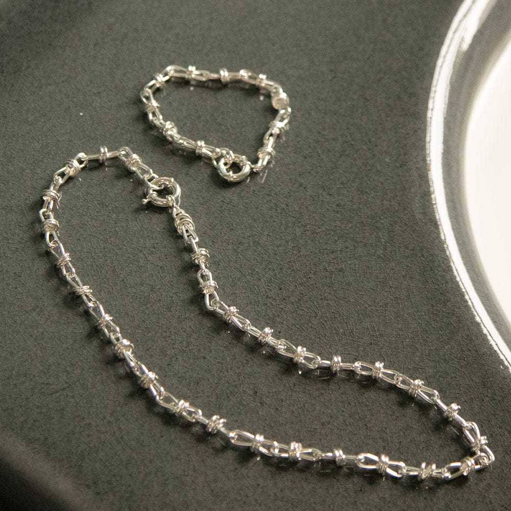 Daisy London - Polly Sayer Knot Chain Necklace - Silver