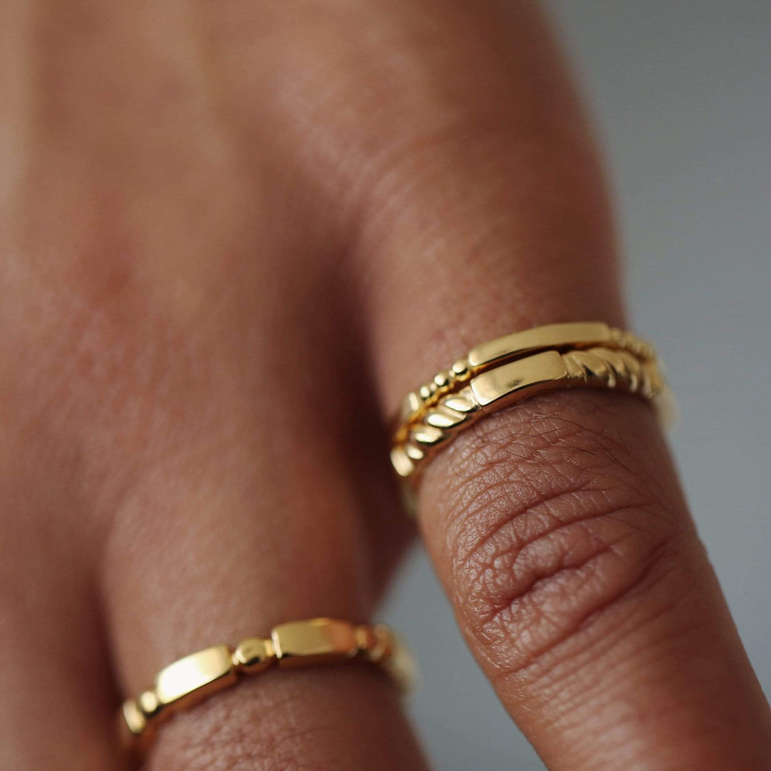 Daisy London - Stacked Rope Ring - Gold