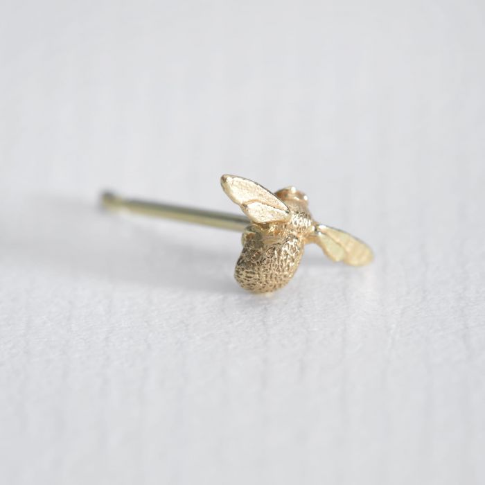 Alex Monroe - Teeny Weeny Bee Single Stud Earring - Gold