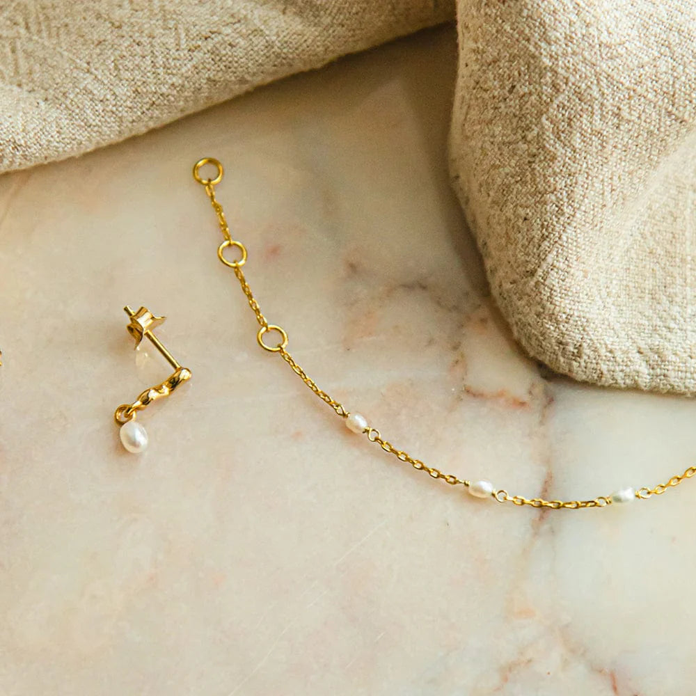 Daisy London - Treasures Seed Pearl Chain Bracelet - Gold