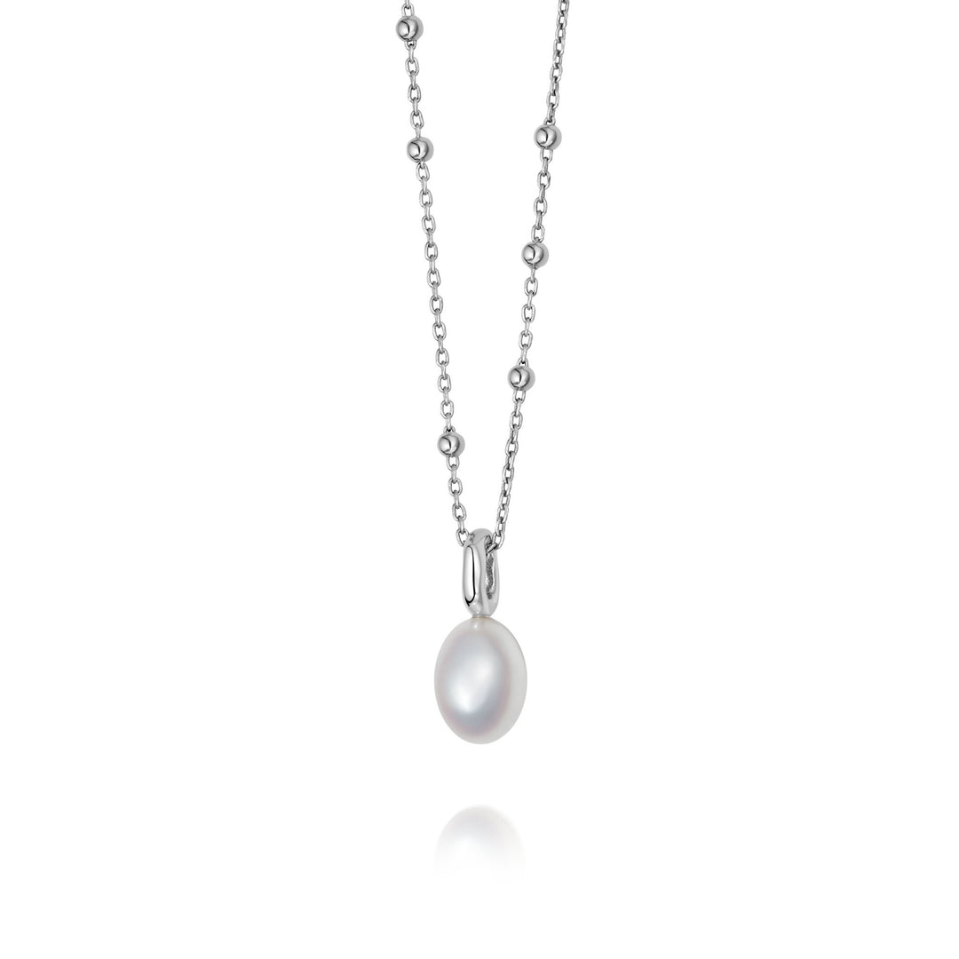 Daisy London - Treasures Baroque Pearl Pendant Necklace - Silver