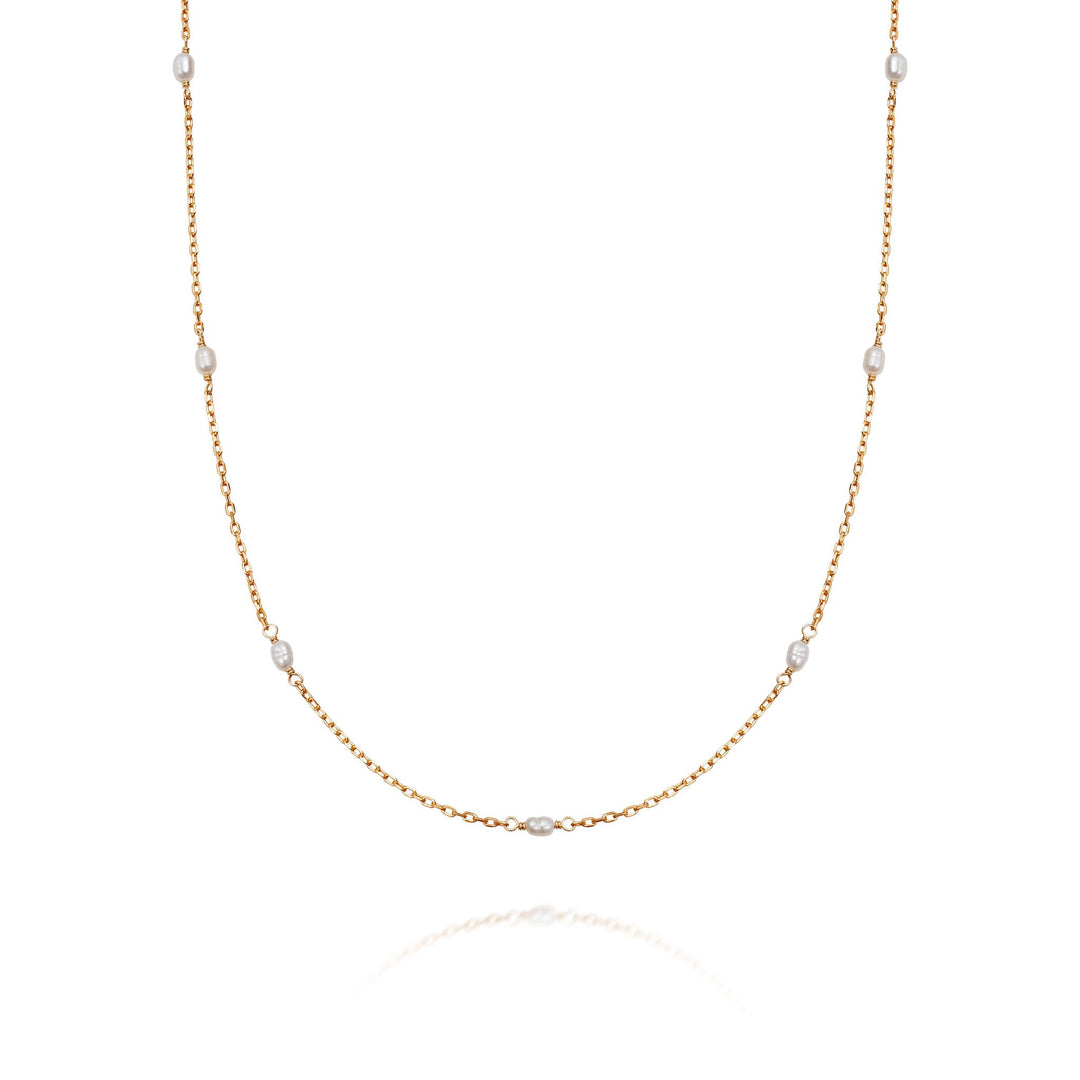 Daisy London - Treasures Seed Pearl Chain Necklace - Gold