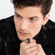 Thomas Sabo - Silver and Black Zirconia Skull Ring