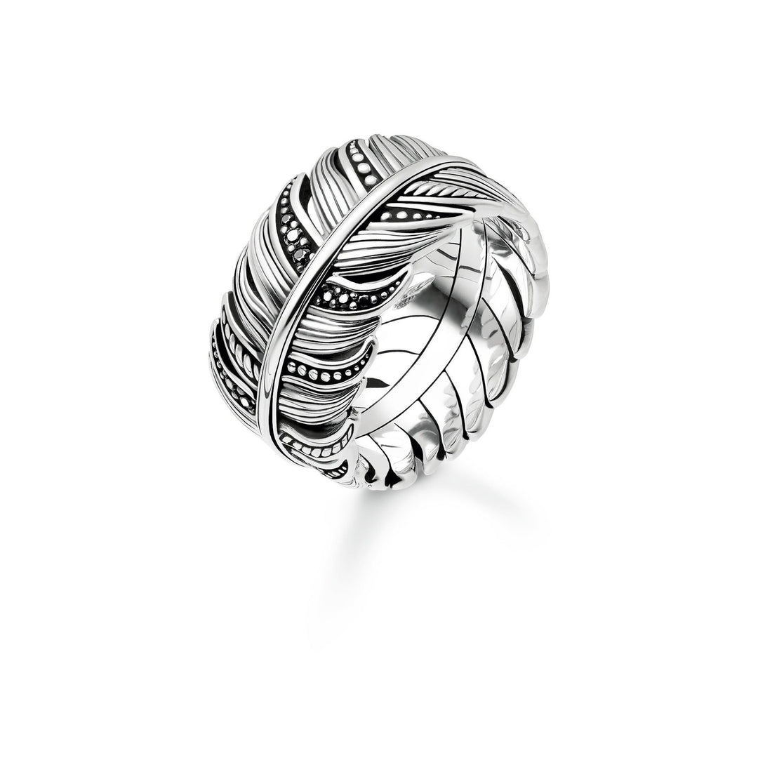 Thomas Sabo - Blackened Silver Feather Ring