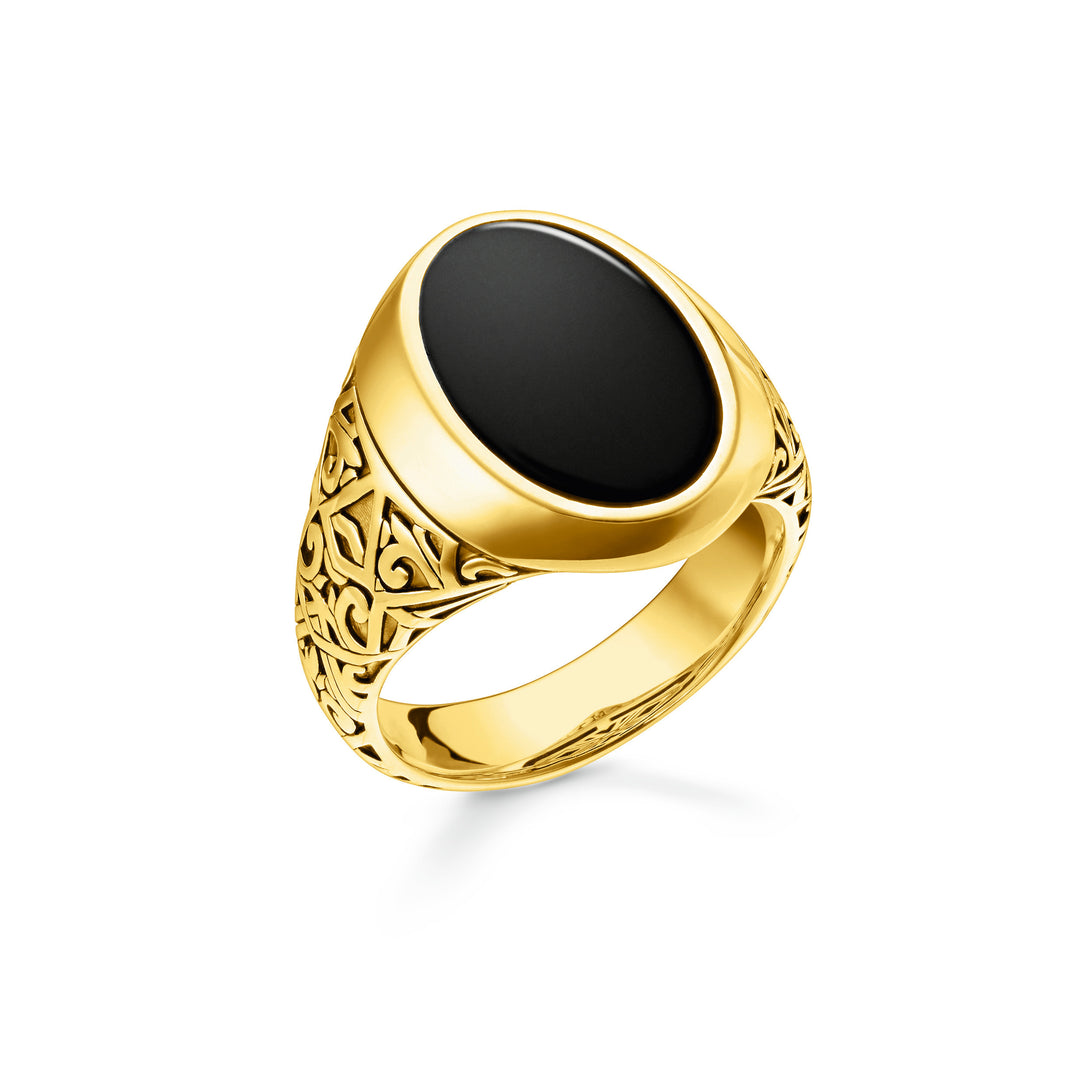 Thomas Sabo - Gold and Onyx Signet Ring