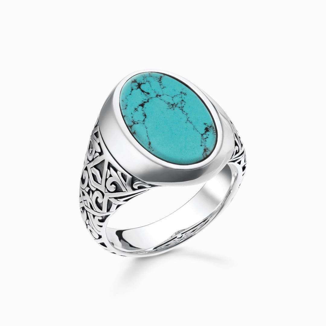 Thomas Sabo - Silver and Turquoise Signet Ring