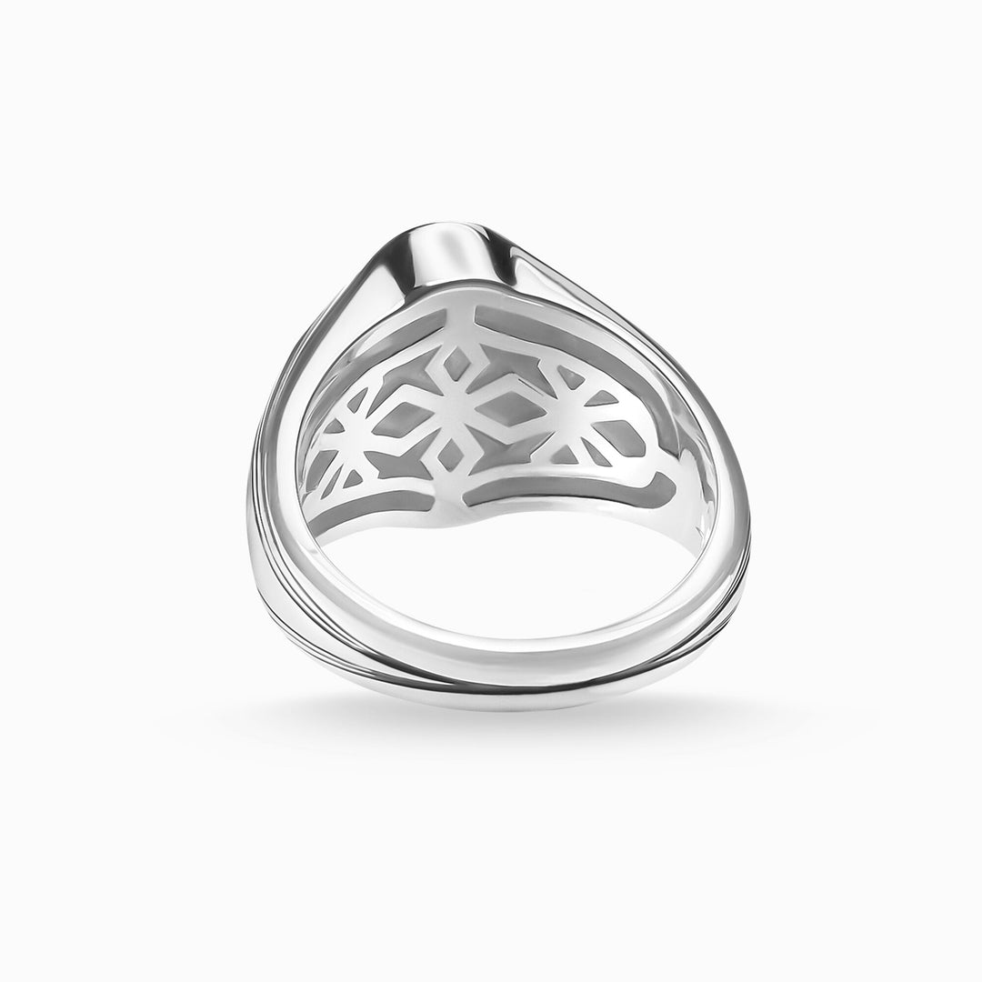 Thomas Sabo - Engraved Cross Signet Ring - Silver