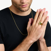Thomas Sabo - Gold and Malachite Compass Signet Ring