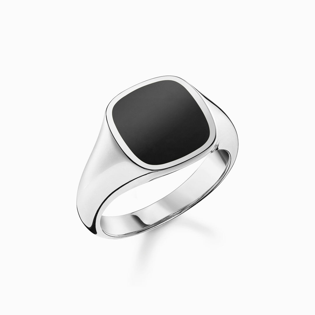 Thomas Sabo - Onyx Essential Signet Ring - Silver