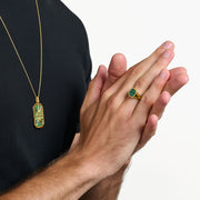 Thomas Sabo - Gold and Malachite Essential Signet Ring