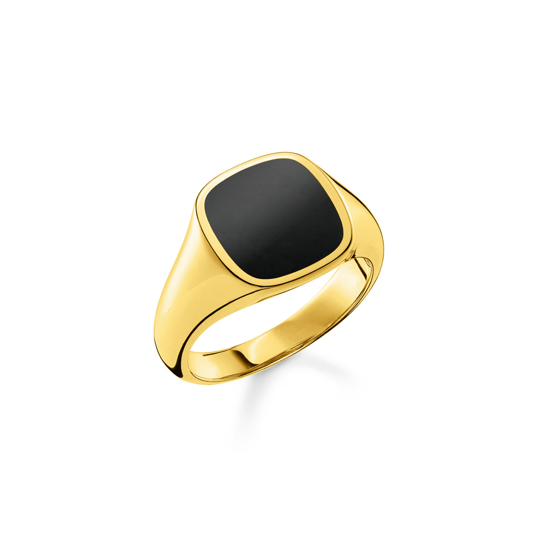 Thomas Sabo - Gold and Onyx Essential Signet Ring