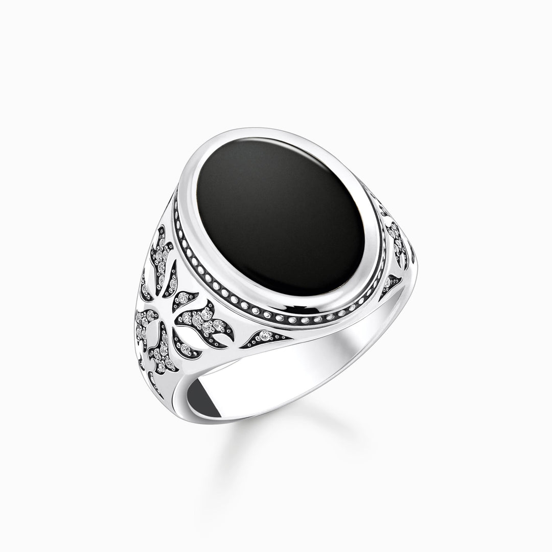 Thomas Sabo - Black Onyx Signet Ring - Silver