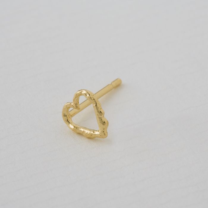 Alex Monroe - Teeny Tiny Heart Single Stud Earring - Gold