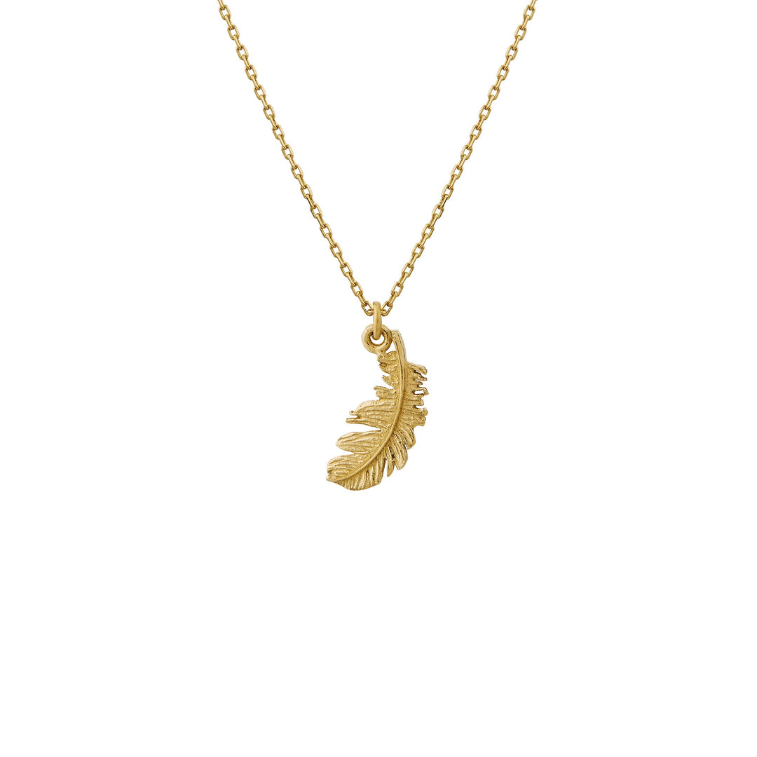 Alex Monroe - Teeny Tiny Plume Feather Necklace - Gold