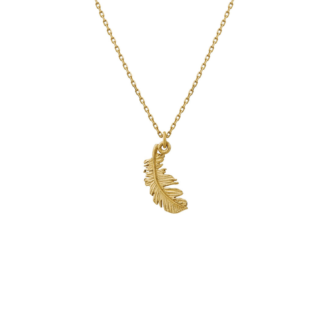 Alex Monroe - Teeny Tiny Plume Feather Necklace - Gold