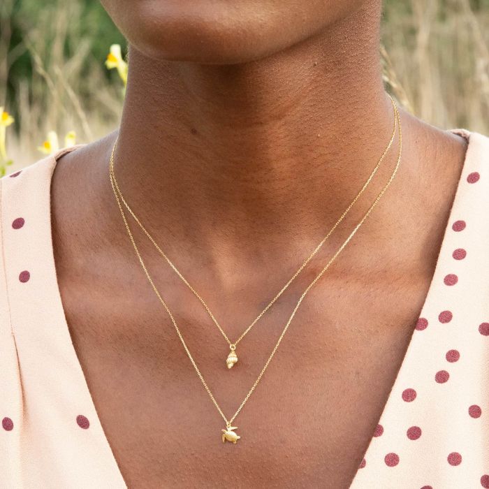 Alex Monroe - Teeny Tiny Shell Necklace - Gold