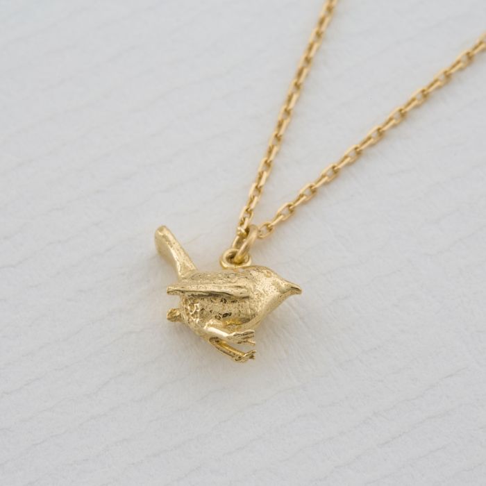 Alex Monroe - Teeny Tiny Wren Necklace - Gold