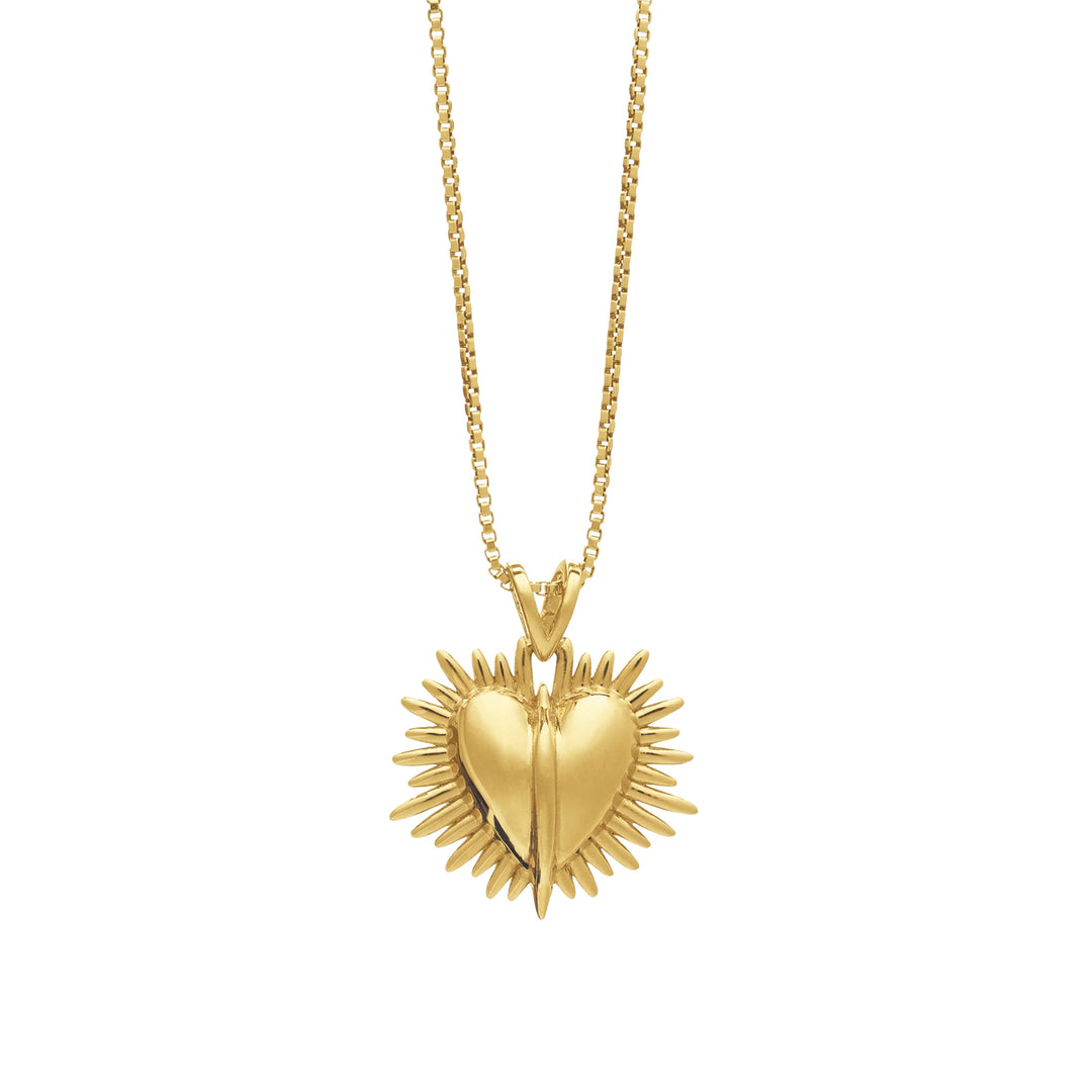 Rachel Jackson - Electric Deco Heart Necklace - Gold