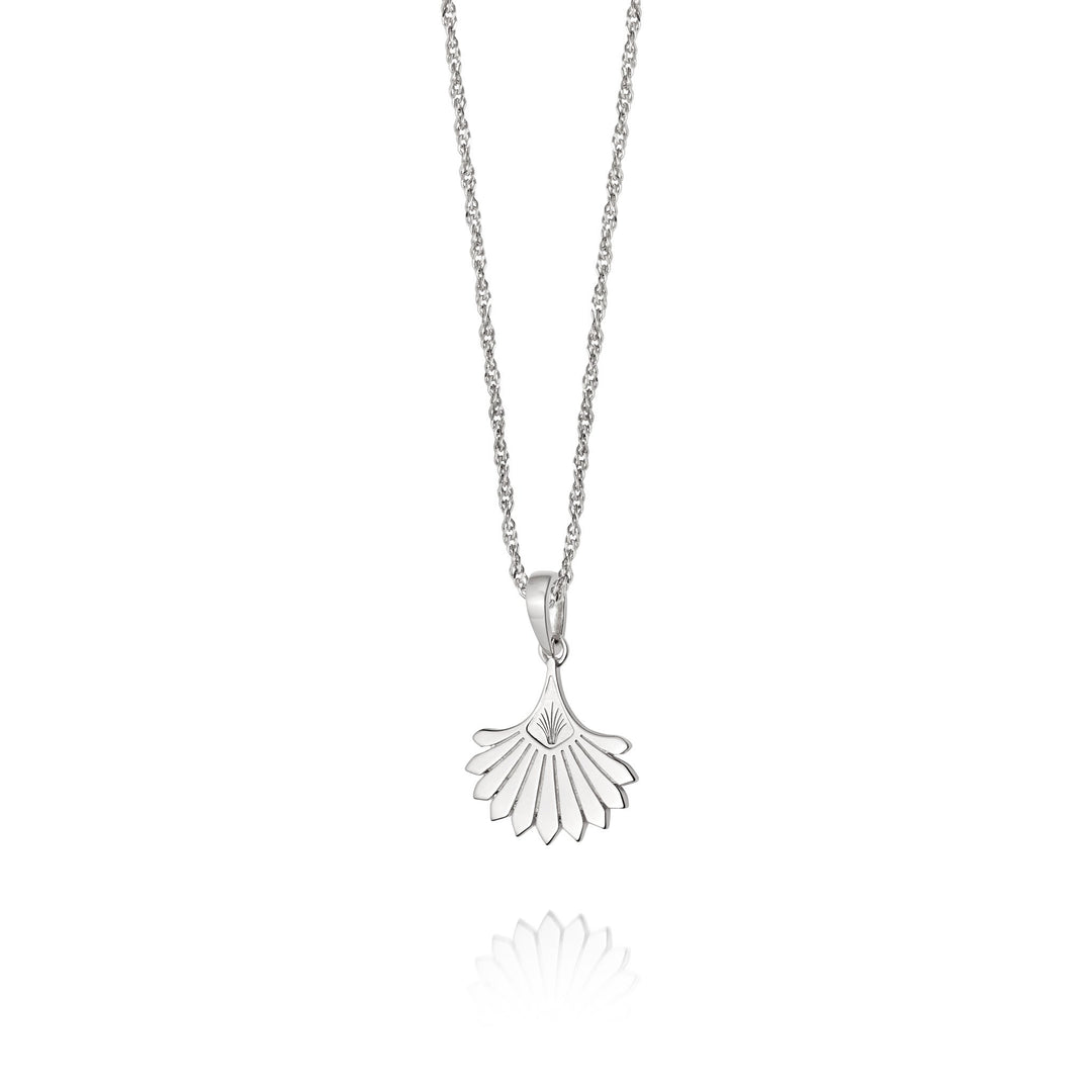 Daisy London - Palm Fan Necklace - Silver 