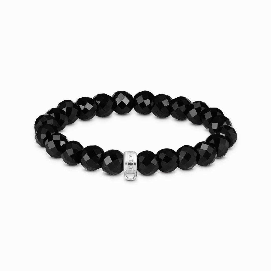 Thomas Sabo - Black Obsidian Oval Charm Bracelet - Silver