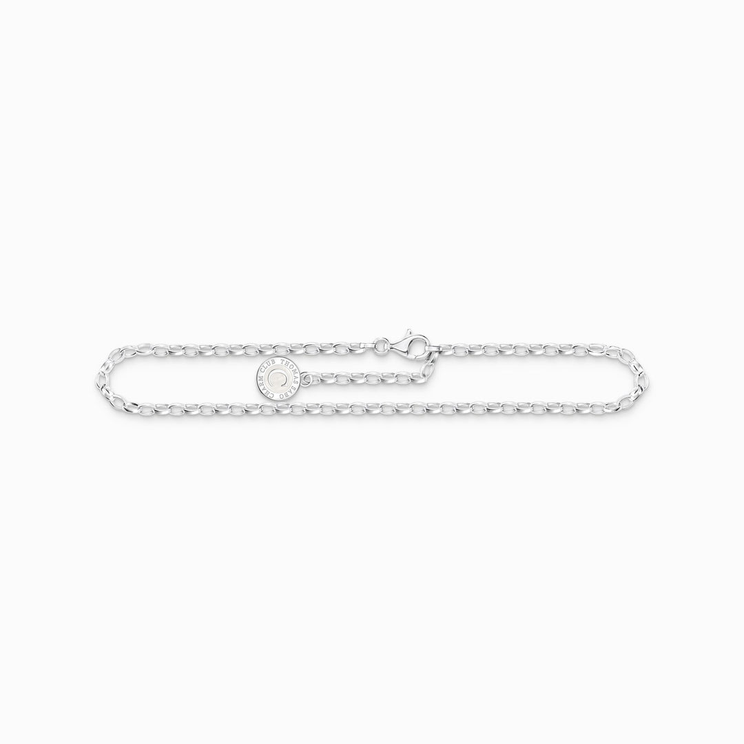 Thomas Sabo - Member Charm White Charmista Coin Anklet - Silver