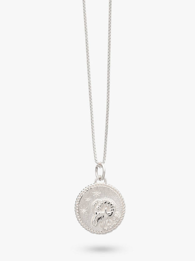 Rachel Jackson - Cancer Zodiac Art Coin Necklace - Silver