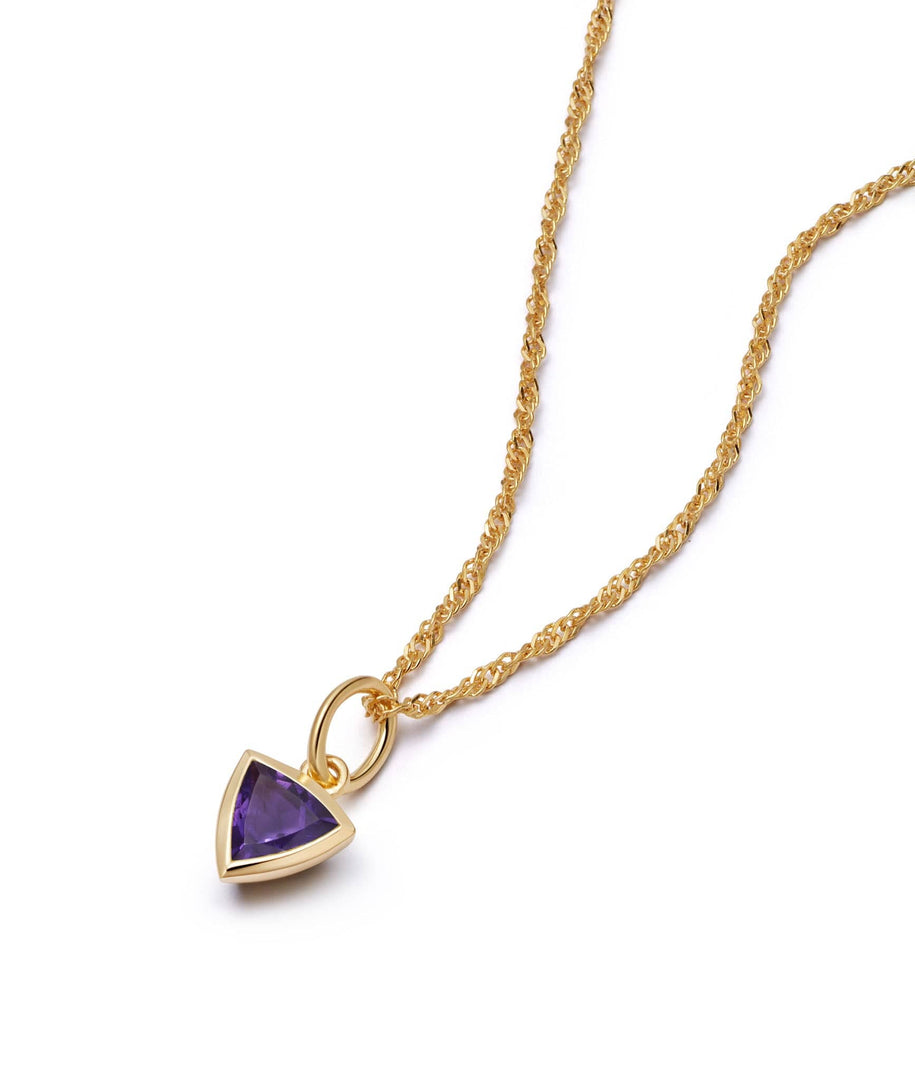 Daisy London - Birthstone Necklace - Amethyst February - Gold