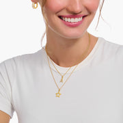 Thomas Sabo - Letter C with CZ Pendant Necklace - Gold