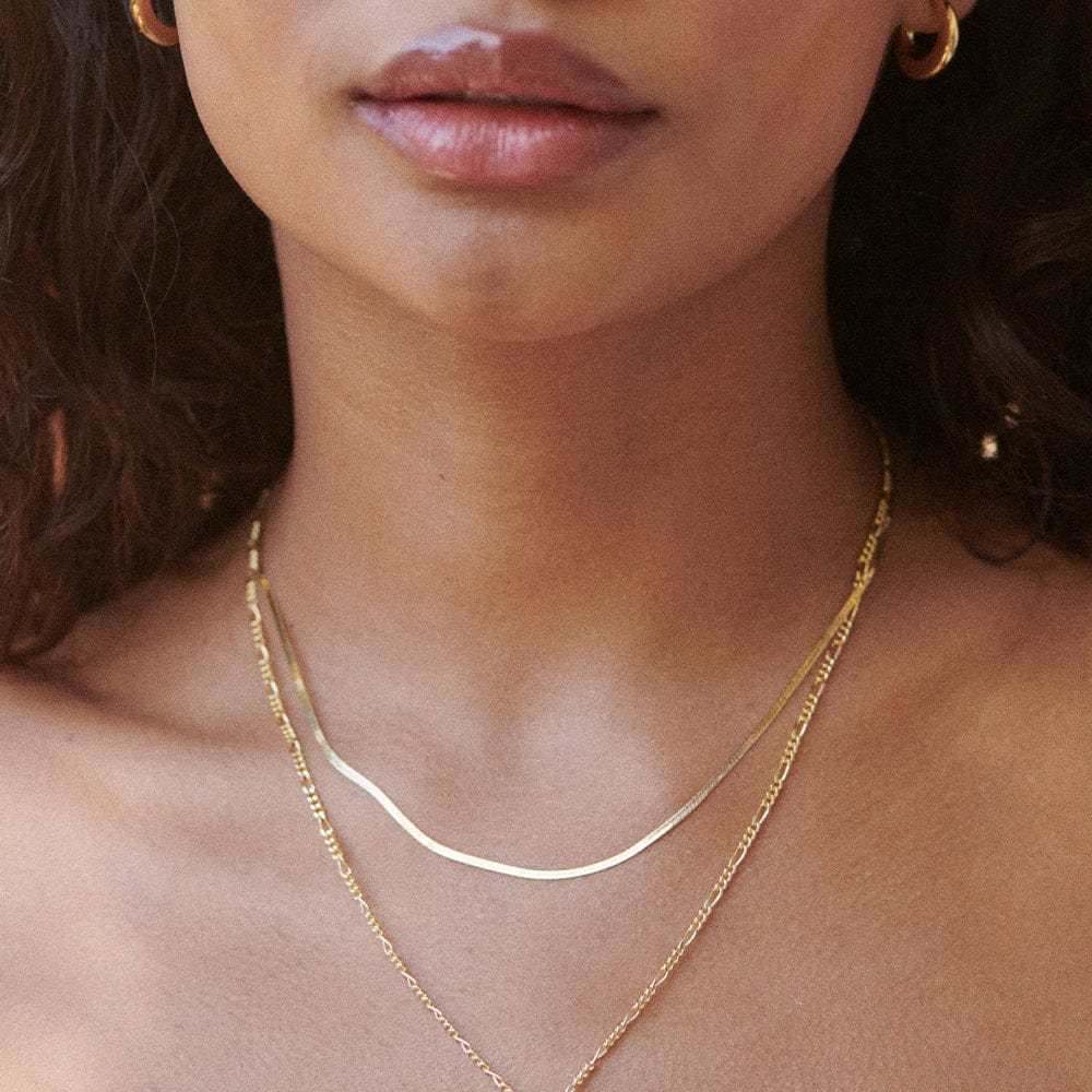 Daisy London - Isla Fine Snake Chain Necklace - Gold