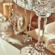 ChloBo - Bobble Chain Humming Bird Necklace - Gold
