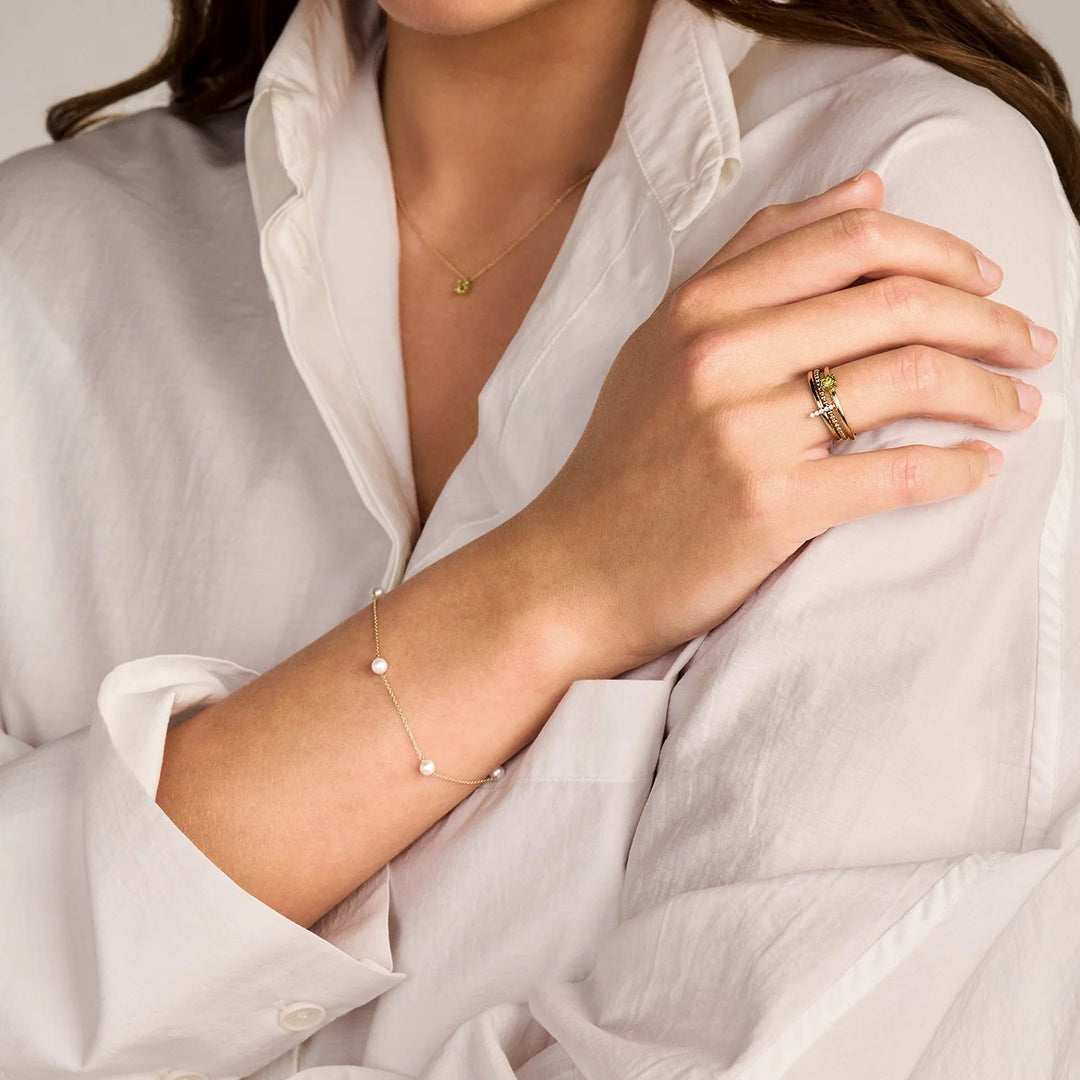 Blush - Multi Pearl Bracelet - 14kt Yellow Gold