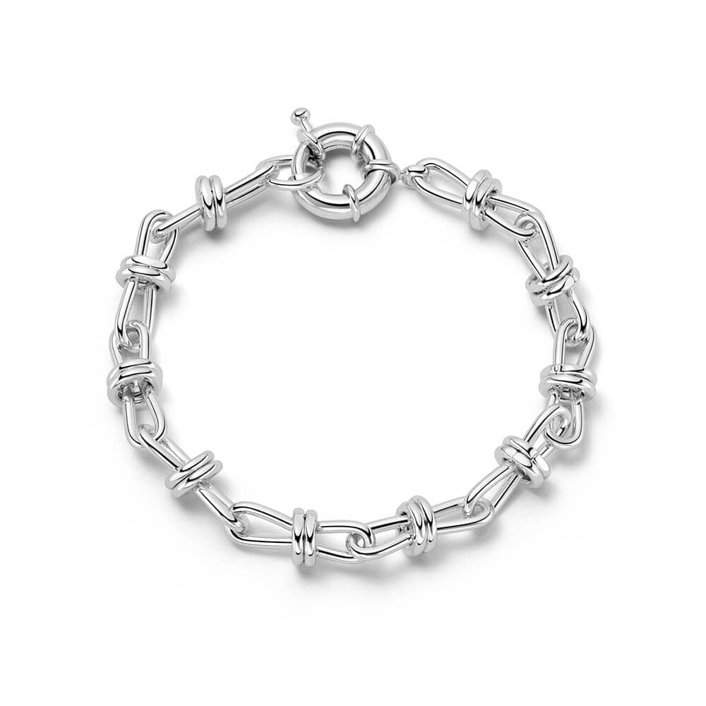 Daisy London - Polly Sayer Knot Chain Bracelet - Silver