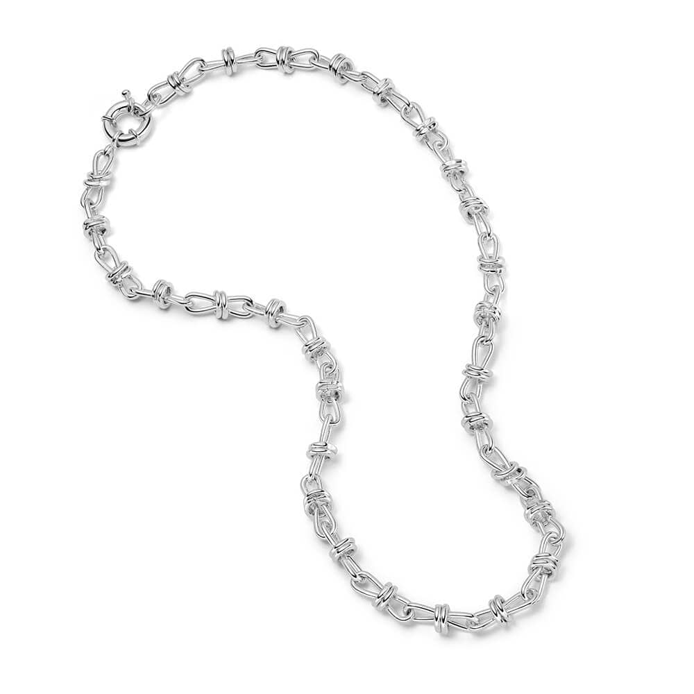 Daisy London - Polly Sayer Knot Chain Necklace - Silver