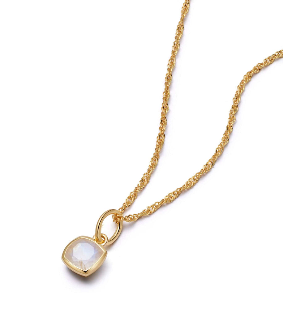 Daisy London - Birthstone Necklace - Moonstone June - Gold