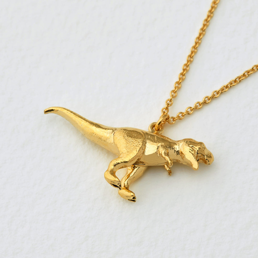 Alex Monroe - Tyrannosaurus Rex Necklace - Gold