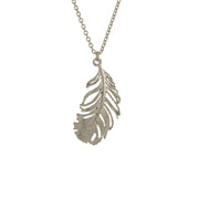 Alex Monroe - Peacock Feather Necklace - Silver