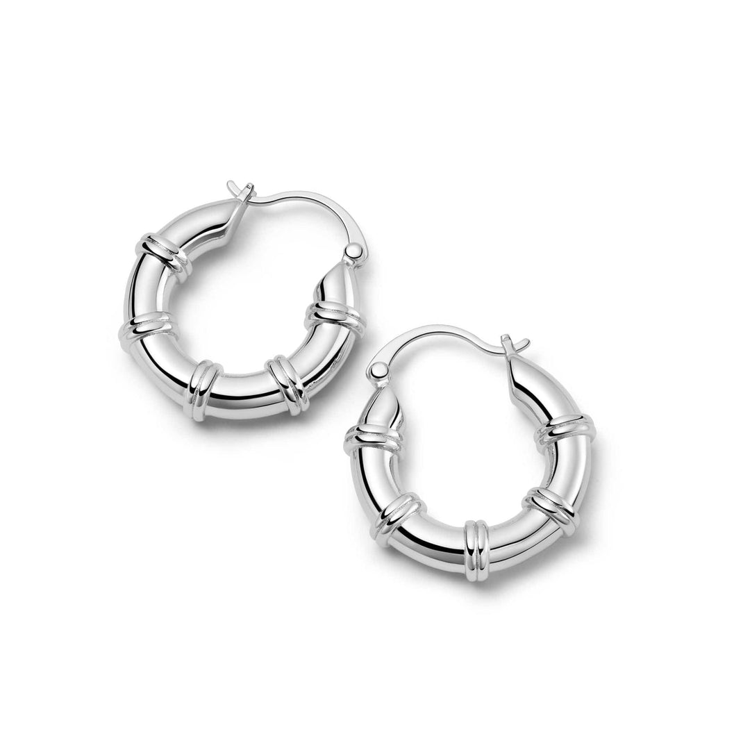 Daisy London - Polly Newman Chunky Hoop Earrings - Silver