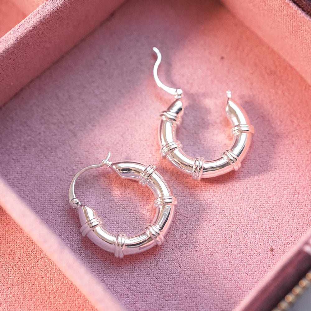 Daisy London - Polly Newman Chunky Hoop Earrings - Silver
